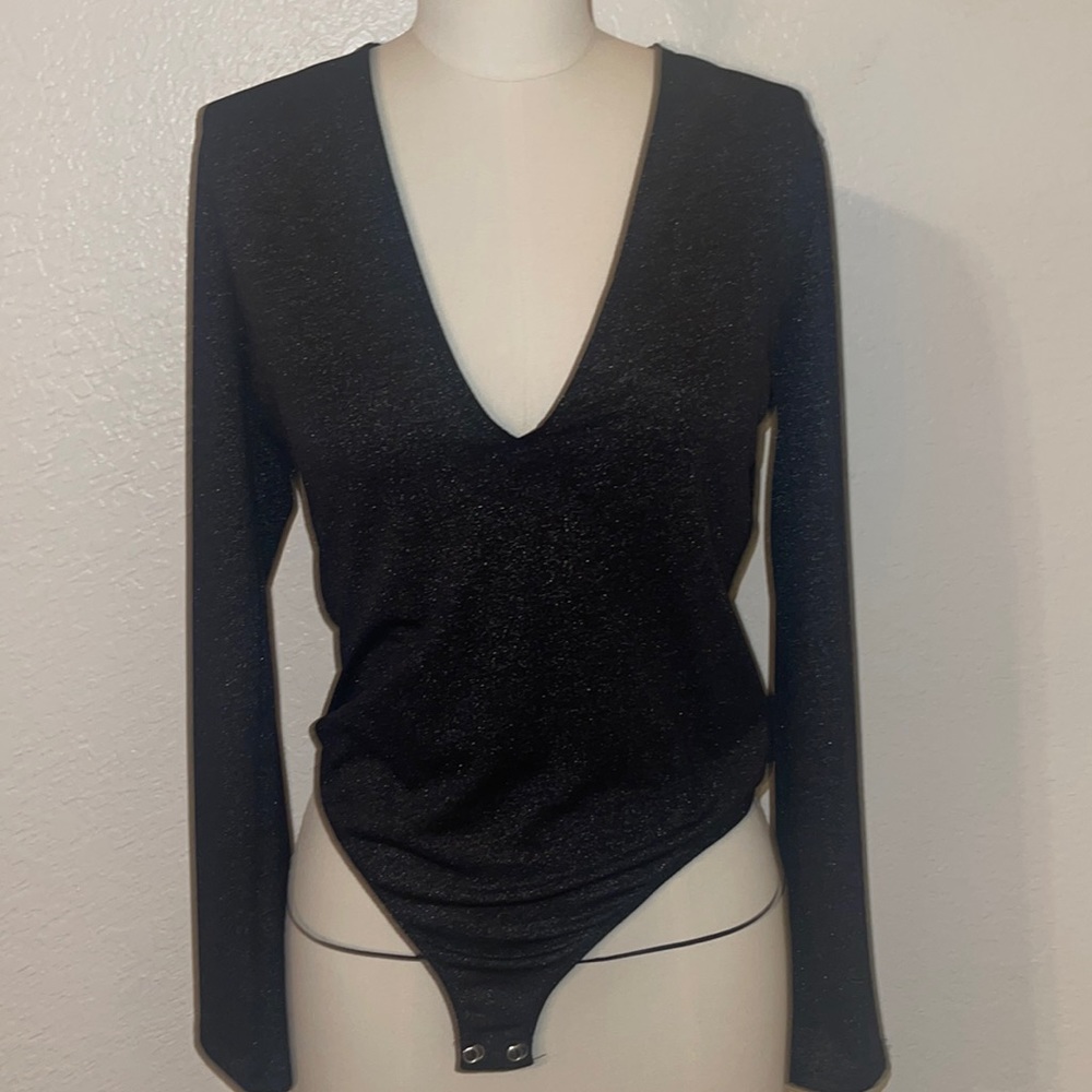 Black Glitter bodysuit